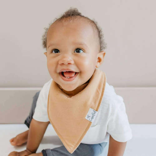 4 Pack Baby Bandana Bibs - Dune