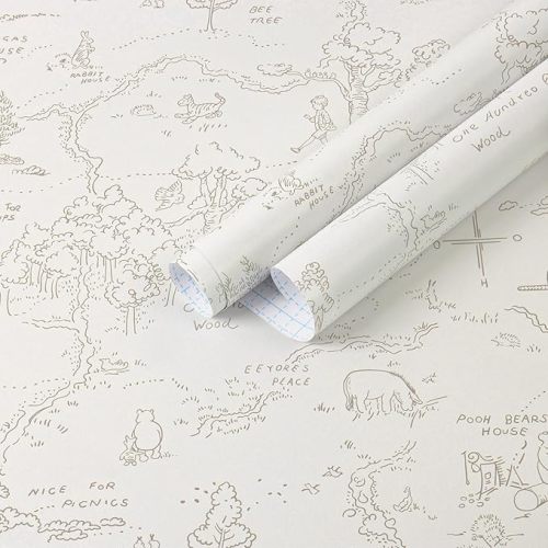 Dimoon 236"x17.3" Peel and Stick Wallpaper Contact Paper Boho Beige Wallpaper Brown Floral Removable Wall Paper Self Adhesive Vintage for Nursery Bedroom DIY Colorable Papel Tapiz para Pared