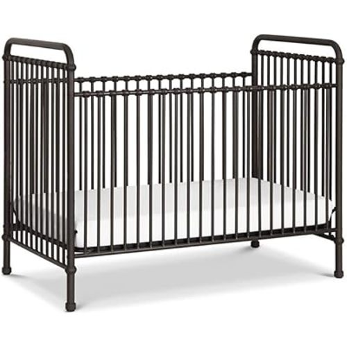 Namesake Abigail 3-in-1 Convertible Metal Crib in Vintage Iron, Greenguard Gold Certified