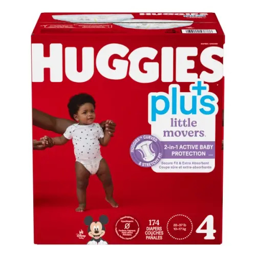 Huggies Little Movers Plus Diapers, Sizes 3 - 6