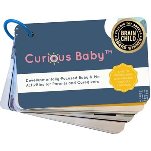 Curious Baby™ Award Winning 40+ Activities for Baby & Me (0-12 Months) | Developmentally-Focused and Stimulating Creative Playtime Ideas for Baby & Me | Includes Black/White High-Contrast Cards