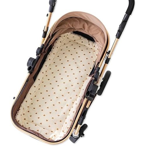 SONARIN Warm Baby Stroller Seat Liner,Soft Thick Pushchair Seat Liner Baby Stroller Cushion Seat Insert Pad Universal for Pushchair Pram Buggy Car Seat High Chair(Heart)