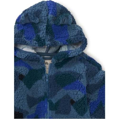 Teddy Fleece Bear Ears Hoodie, El Calafate Glaciar Camo - Tea Collection | Maisonette