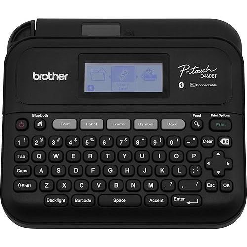 Brother P-Touch PT-D460BT Business Expert Connected Label Maker | Connect and Create via Bluetooth® on TZe Label Tapes up to ~3/4 inch, White