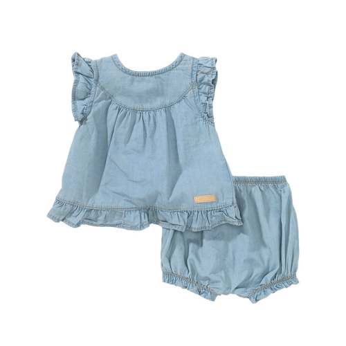 Calvin Klein Baby Girls Sleeveless Chambray Top & Matching Shorts Set