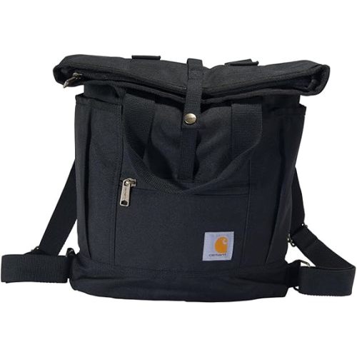 Carhartt Black Convertible Tote Bag with Adjustable Backpack Straps One Size