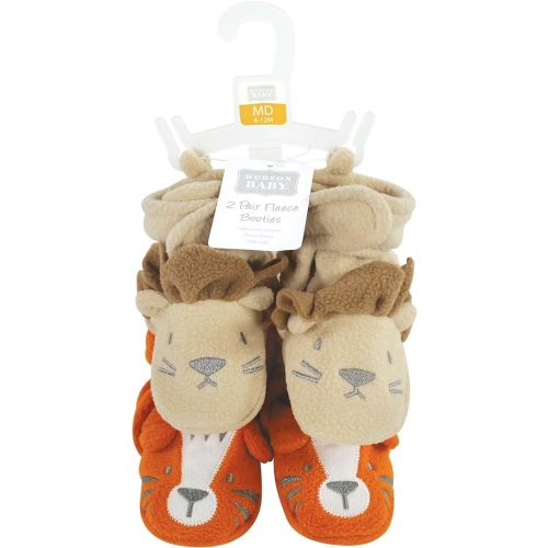 Hudson Baby Unisex-Child Cozy Fleece Booties Slipper Sock - 6-12 Months