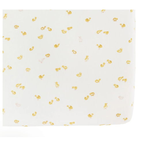 Organic Cotton Crib Sheet (Cheerful Chick)