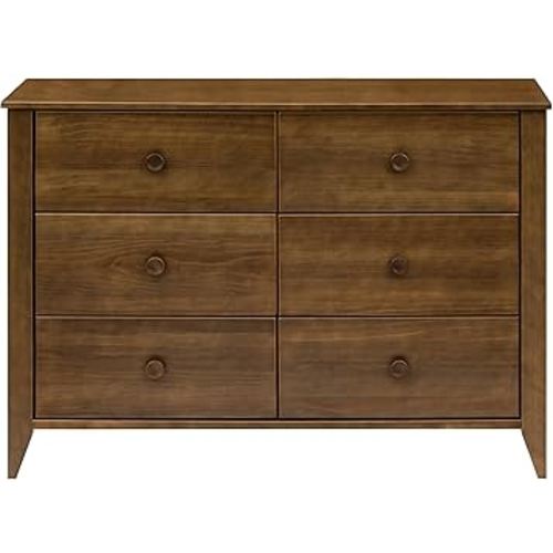 Babyletto Sprout 6-Drawer Double Dresser in Natural Walnut, Greenguard Gold Certified