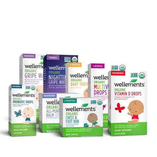 Oh Baby! Bundle Set - Essential Organic Baby Products - Teething, Vitamin Drops & More - Wellements®