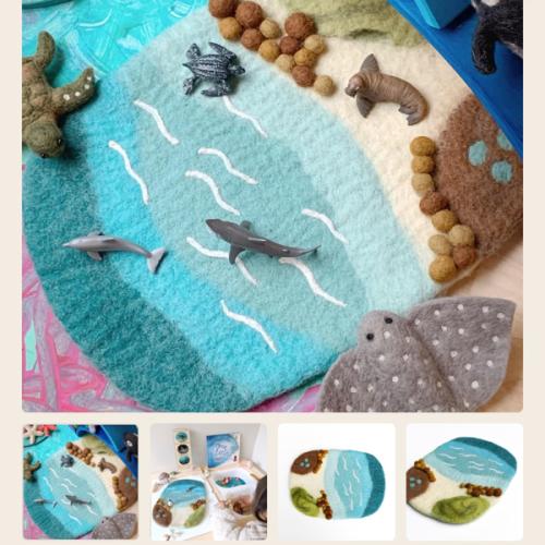 Sea, Beach and Rockpool Play Mat Playscape
