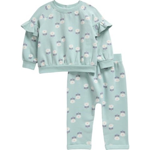 Ruffle Trim Sweatshirt & Sweatpants Set, 9M