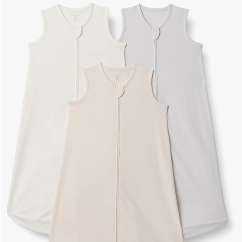 Amazon Essentials Unisex Babies' Cotton Sleep Sack, Wearable Blanket, 0.5 TOG, Pack of 3