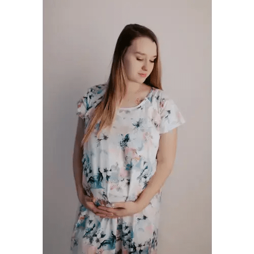 Plus Size Watercolor Flower Labor & Delivery Hospital Gown – Three Little Tots
