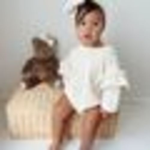 Frilly Romper - 2 Tone Ivory