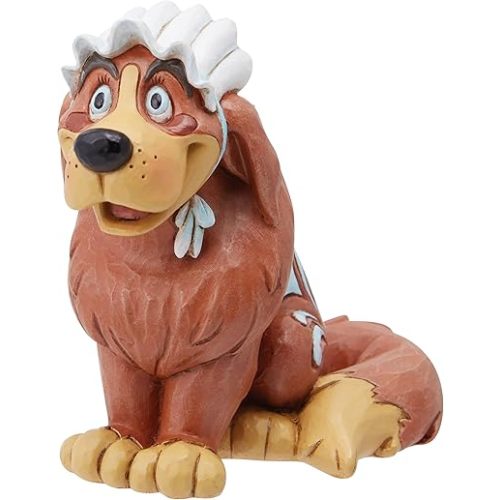 Enesco Disney Traditions Collection by Jim Shore Peter Pan Nana The Dog Miniature Figurine- Resin Hand Crafted Painted Collectible Disney Mini Figurines Decorative Home Decor Statue, 3.5 Inch