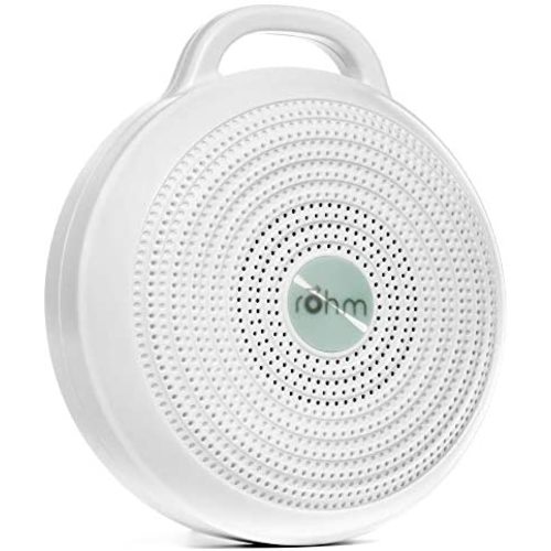 Yogasleep Rohm Portable White Noise Machine for Travel | 3 Soothing, Natural Sounds with Volume Control | Compact Sleep Therapy for Adults & Baby | USB Rechargeable | Lanyard for Easy Hanging