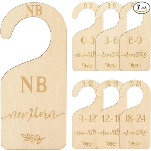 Whaline Wooden Baby Closet Size Dividers- Light Color