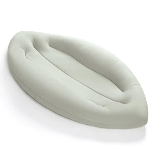 lulumoon Baby Lounger for Newborn: Soft and Breathable Infant Lounger Pillow for Tummy Time - Portable and Lightweight Baby Nest for Playtime at Home or Travel - Must Have Baby Cushion Essentials Gift