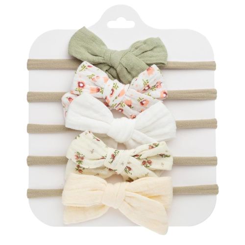 KIDOCHEESE Baby Bows and Headbands Nylon Hair Bows Stretchy Baby Hairbands Hair Accessories for Newborn Babies Infant Toddlers Kids