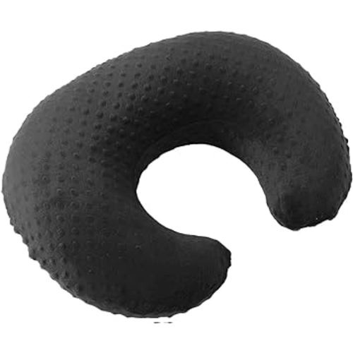 Pillowcase for Nursing Pillow and Positioner for Breastfeeding and Bottle Feeding, Propping Baby, Tummy Time, Baby Sitting Support, Awake-Time Support, Pillow Cover Only (Black)