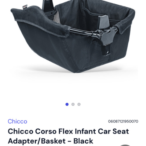Chicco Corso Flex Infant Car Seat Adapter/Basket - Black – Albee Baby