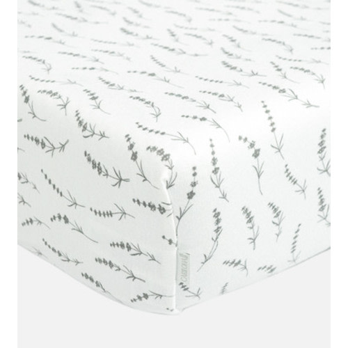 Bamboo Crib Sheets - Wildflowers Hush Gray