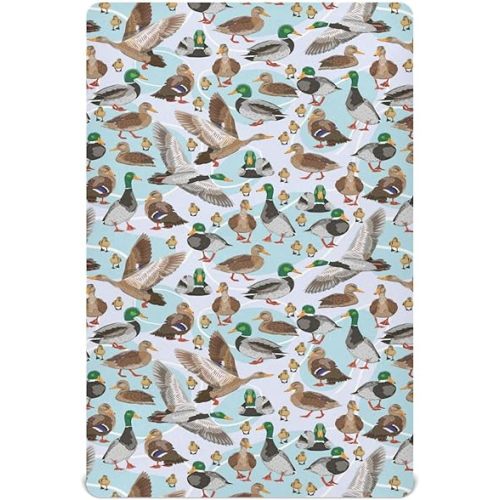 Baby Crib Sheet Mallard Ducks Crib Mattress for Boys and Girls Playard Sheet Soft Breathable Fitted Baby Mattress Cover 52x28in