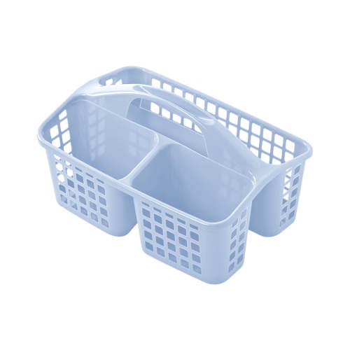 Blue Durable Plastic Bath Storage Basket Waterproof Shower Organizer Hanging Bathroom Caddy Portable Toiletry Carrier Space Saving Bath Accessory #85GPL