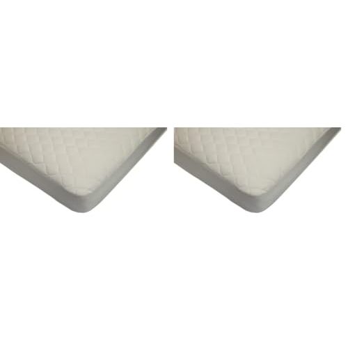 American Baby Company Waterproof Crib and Toddler Mattress Protector, Quilted Fitted Protector Pad Cover Made with Organic Cotton Top Layer, 52“ x 28" (Pack of 2)