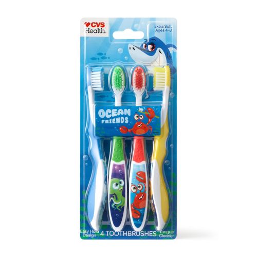 Toothbrush for ages 4-8, Extra Soft Bristle