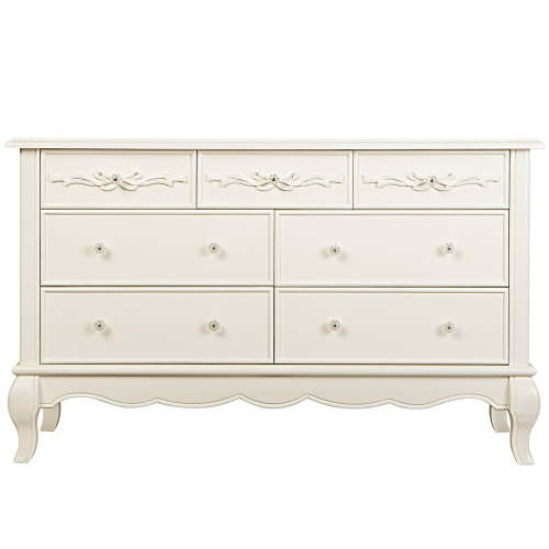Evolur Aurora 7-Drawer Double Dresser, Choose Color