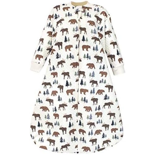 Hudson Baby Unisex Baby Premium Quilted Long Sleeve Sleeping Bag and Wearable Blanket