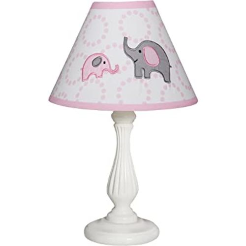 OptimaBaby Pink Grey Elephant Lamp Shade Without Base