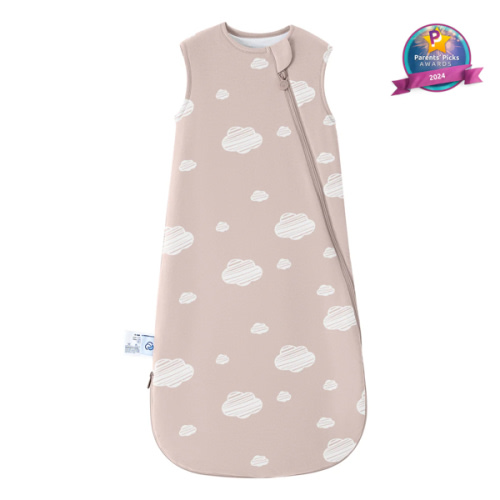 All Season Sleeveless Sleep Sack 1.0 TOG - Organic Cotton & Camel Wool - Pink Sky