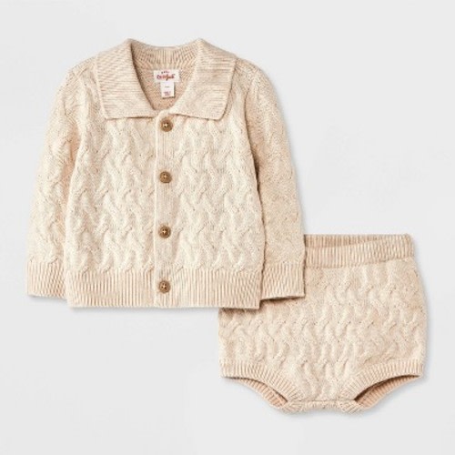 Baby Boys' Sweater Set - Cat & Jack™ Beige, Size: 12M