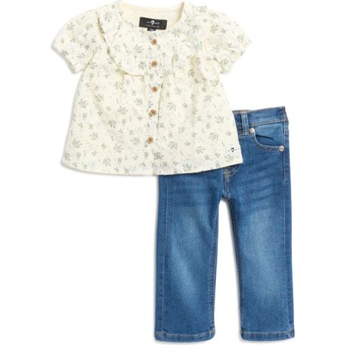 7 For All Mankind Flower Print Top & Jeans Set | Nordstromrack