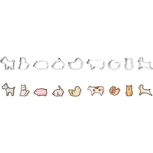 Fox Run Mini Animal Cookie cutters, 0.75 x 1.5 x 1 inches, Metallic