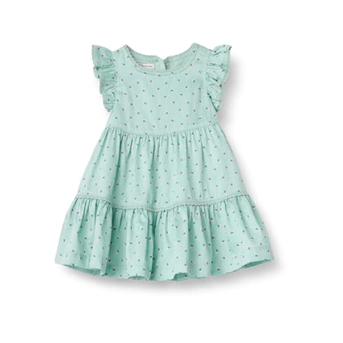 Amazon Essentials x Sofia Grainge Toddlers and Baby Girls' Woven Ruffle Sleeve Dress