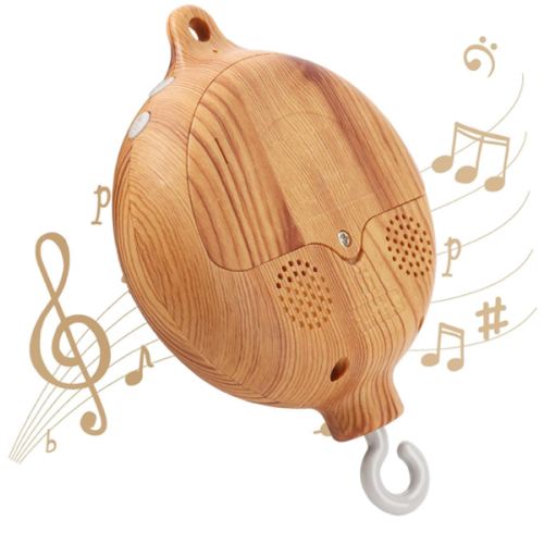 Baby Mobile Rotary Music Box Imitation Wood with Rotating Hook Crib Mobile Motor