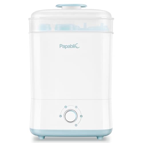 Papablic Baby Bottle Sterilizer and Dryer Pro, Esterilizador De Biberones, Electric Steam Sterilizer for Baby Bottles, Pacifiers, and Pump Parts, Large Capacity 10 Bottles