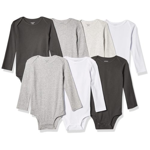 Carter's baby-girls 7-pack Long Sleeve BodysuitsShirt