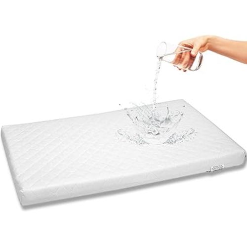 Baby Bassinet Mattress Pad (Rectangle, 12X26) for Newborn Comfort Breathable Easy Clean Hypoallergenic Waterproof Made in USA
