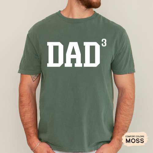 Dad Cubed Shirt: Father of 3 Kids - Pregnancy Announcement