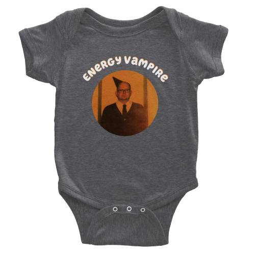WWDITS Colin Robinson Energy Vampire Baby short sleeve one piece