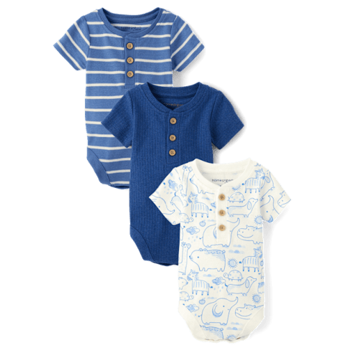 Baby Boys Animal Bodysuit 3-Pack - Homegrown by Gymboree - Multi