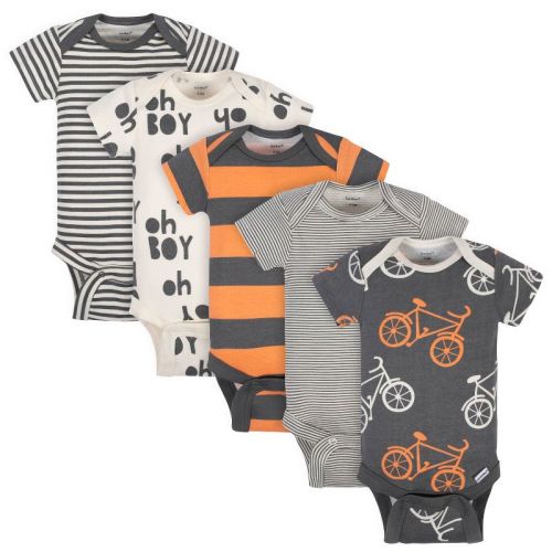 Gerber Baby Boys' 5-pack Short Sleeve Bodysuits, Space, Newborn