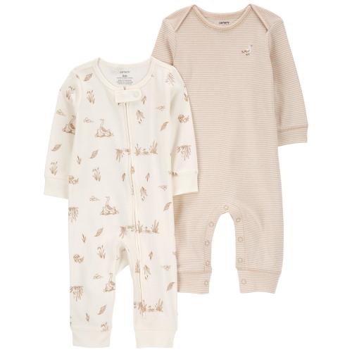 Baby 2-Pack Jumpsuits - 3M - Style,Multi