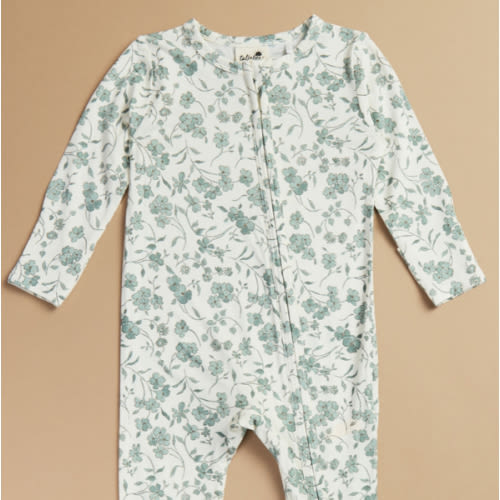 Naomi Floral Footie in Multi | Tullabee | 6-9m
