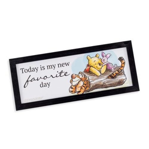 Silver Buffalo Disney Winnie The Pooh "Favorite Day" 12 x 5 Inch Hanging Wood Wall Art